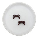 3-D Espresso Petite Bow Silicone Focal Bead 13x22mm (Package of 2)
