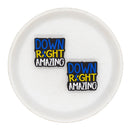 Down Right Amazing Down Syndrome Awareness Silicone Focal Bead 27x28mm (Package of 2)