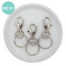 Silver Lanyard Clip w/Keyring (Package of 3)