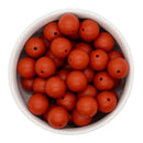 Cinnamon Silicone Beads 15mm (Package of 10)