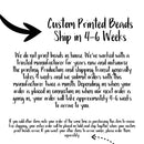 CUSTOM Print Circle Silicone Focal Bead 24mm or 30mm (Package of 100)