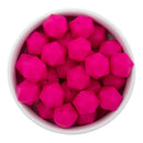 Hot Pink Hexagon Silicone Beads 16mm - Point Top (Package of 5)