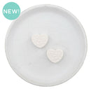 Leaf Embossed Linen Heart Silicone Focal Bead 18x21mm (Package of 2)