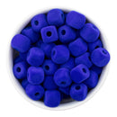 Royal Blue Square Flocked/Fuzzy Large Hole Beads 12mm Square, 15mm Diagonal (Package of 20)