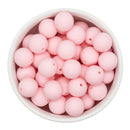 Powder Pink Silicone Beads 15mm (Package of 10)