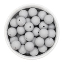 Coin Grey Silicone Beads 15mm (Package of 10)