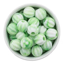 Green Marbled Pumpkin XL Hole Beads 18mm (Package of 10)