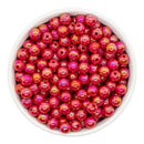 Red Solid Iridescent Beads 8mm (Package of Approx. 50 Beads)