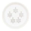 White Snowflake Enamel Charm 25x19mm (Package of 5)