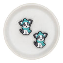 Bundled Up Dog Silicone Focal Bead 31x27mm (Package of 2)