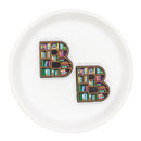 B is for Books Silicone Focal Bead 30x28mm (Package of 2)