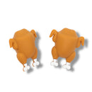 3-D Roasted Turkey Silicone Focal Bead 29x25x15mm (Package of 2)