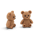 3-D Teddy Bear Silicone Focal Bead 28x22x16mm (Package of 2)