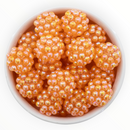 Tangerine Iridescent Bubble Bling Beads 20mm (Package of 10)