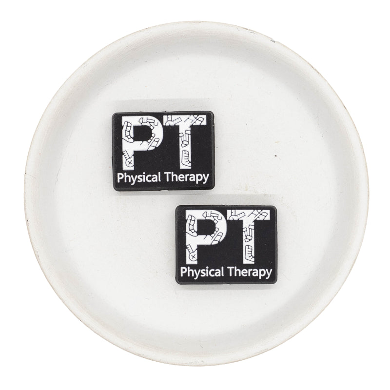 PT Physical Therapy Silicone Focal Bead 24x31mm (Package of 2)