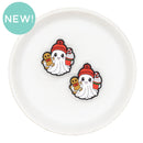 Ghost w/ Gingerbread Man and Beverage Silicone Focal Bead 30x27mm (Package of 2)