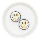 Tie Dye Smiley Face Silicone Focal Bead 31mm (Package of 2)