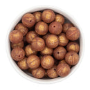 Copper Glitter Silicone Beads 15mm (Package of 10)