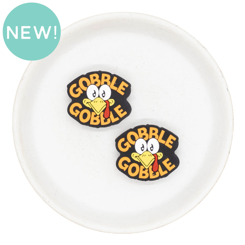 Gobble Gobble Silicone Focal Bead 27x30mm (Package of 2)