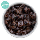 Square Facet Leopard Marble 16x8mm Beads (Package of 10 Beads)