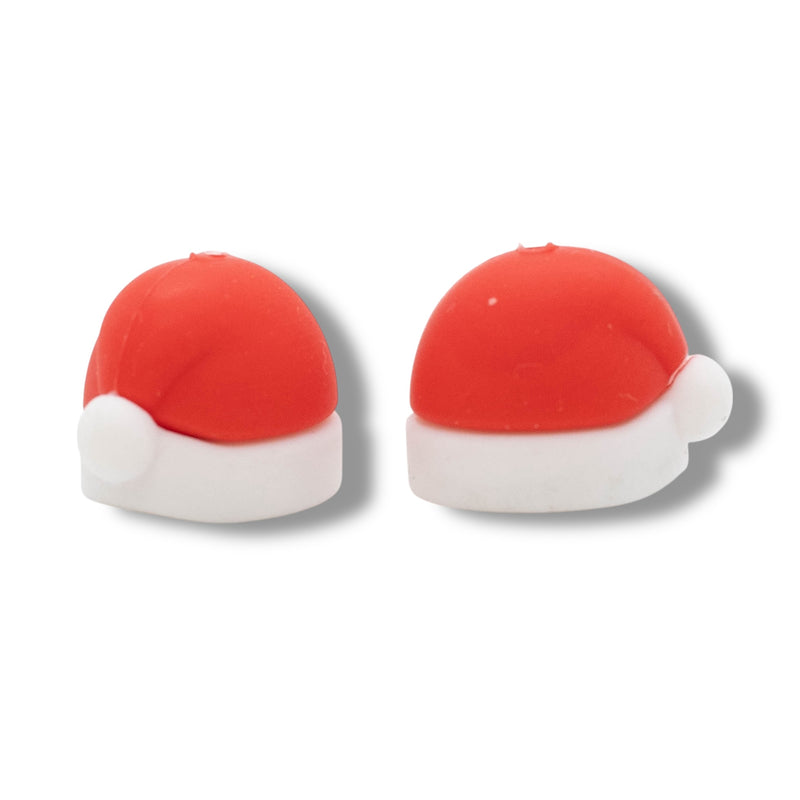 3-D Santa Hat Silicone Focal Bead 16x21x16mm (Package of 2)