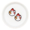 Ghost w/ Gingerbread Man and Beverage Silicone Focal Bead 30x27mm (Package of 2)