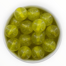 Yellow Glitter Beads 20mm (Package of 10)