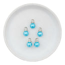 Turquoise Faux Pearl Bauble Charm 17x10mm (Package of 5)
