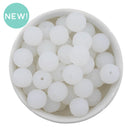 Milky White Transparent Spiral 15mm Silicone Beads (Package of 10)