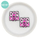 Dog Mama Pink Check Bow Focal Bead 29mm (Package of 2)