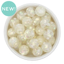 White Holographic Hexagon Confetti 16mm Bead Mix (Package of 10)