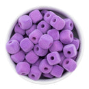 Lilac Square Flocked/Fuzzy Large Hole Beads 12mm Square, 15mm Diagonal (Package of 20)