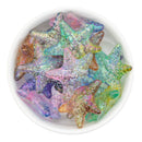 3-D Iridescent Translucent Ombre Starfish Bead Assortment 35x38x12mm (Package of 5)