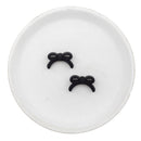3-D Black Petite Bow Silicone Focal Bead 13x22mm (Package of 2)