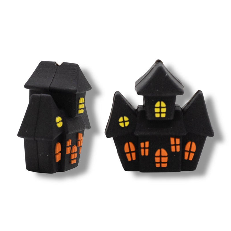 3-D Haunted House Silicone Focal Bead 28x28x15mm (Package of 2)