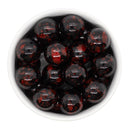 Black Base Blood Splatter Printed Beads 20mm (Package of 10)