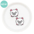 Sheep Ball of Yarn Silicone Focal Bead 27x28mm (Package of 2)