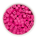 Hot Pink Solid Square Beads 8mm (Package of Approx. 35 Beads)