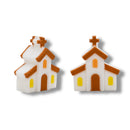3-D Church Silicone Focal Bead 29x27x13mm (Package of 2)