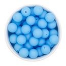Glow in the Dark Neon Electric Blue Silicone Beads 15mm (Package of 10)