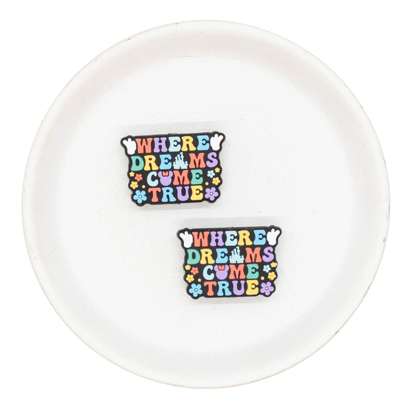 Where Dreams Come True Silicone Focal Bead 20x29mm (Package of 2)