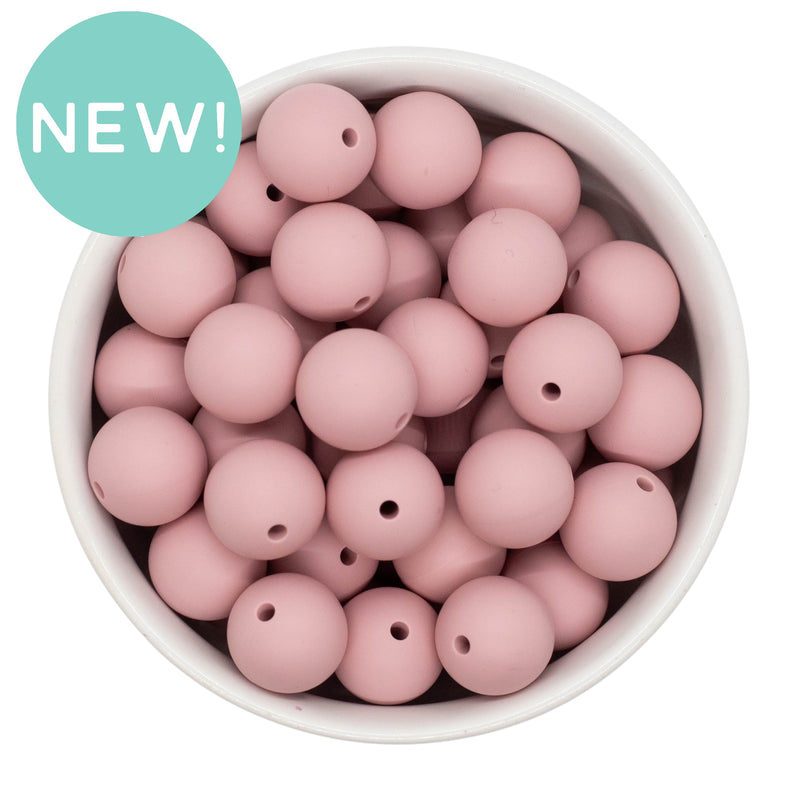 Light Mauve Silicone Beads 15mm (Package of 10)