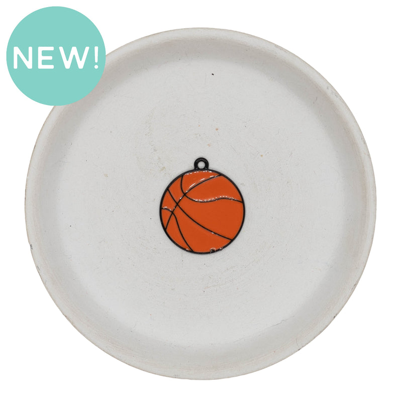 Basketball Enamel Jumbo Charm 26mm (Package of 1)
