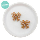 Gingerbread Bow Silicone Focal Bead 27x28mm (Package of 2)