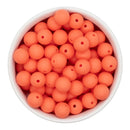 Sunset Orange Silicone Beads 12mm (Package of 20)
