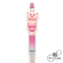 3-D Pig Silicone Focal Bead 29x22x17mm (Package of 2)