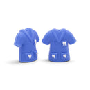 3-D Dental Scrub Silicone Focal Bead 28x30x12mm (Package of 2)