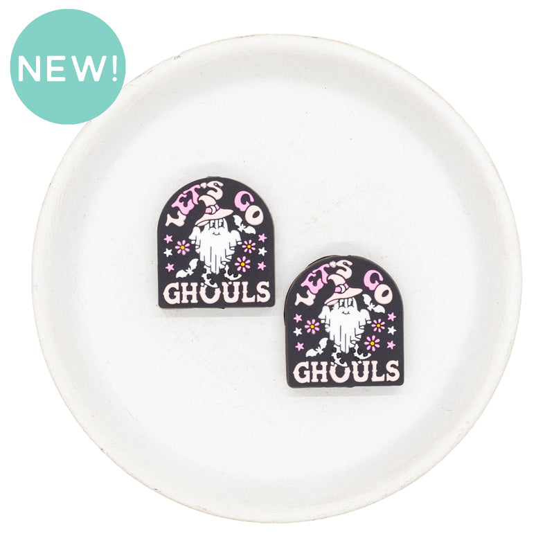 Let's Go Ghouls Silicone Focal Bead 28x25mm (Package of 2)