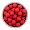 Red Solid Spiral 15mm Silicone Beads (Package of 10)