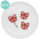 Bow w/Red Hearts Acrylic Accent 43x44mm (Package of 1)